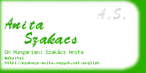anita szakacs business card