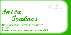 anita szakacs business card